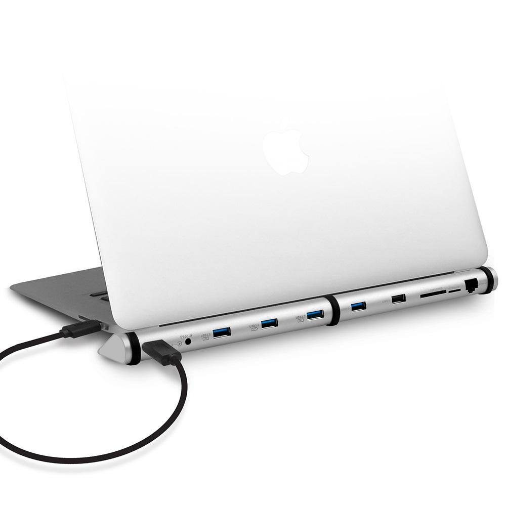 MBEAT M-DROPLET USB Hub Universal Docking Station with 4 USB ports and 3 fast charging ports, designed for MacBook and Ultrabook.