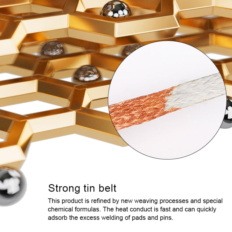 Mechanic DW50 1.5m Super Strong Tin Absorption Strip in copper, designed for solder removal.