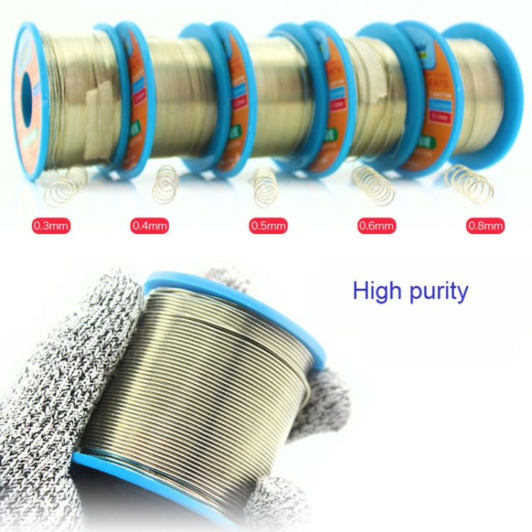 Mechanic HBD-366 40g Tin Solder Wire in a compact tin, showcasing its lead-free rosin core and low melting point for efficient soldering.