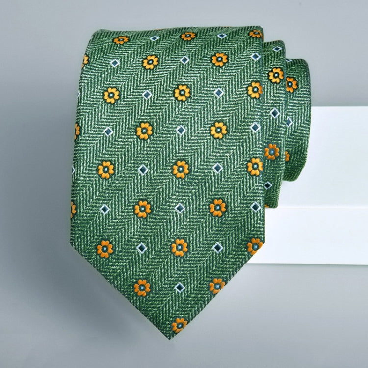 Men's formal casual business floral tie made of polyester silk, featuring intricate jacquard patterns in various colors.
