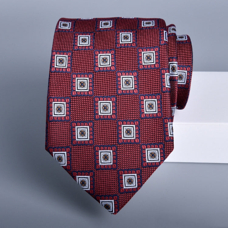 Men's formal floral tie made of polyester silk, featuring intricate jacquard patterns, suitable for business and casual occasions.