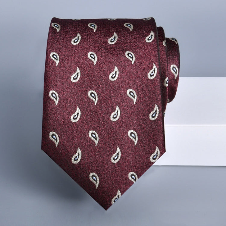 Men's formal casual business floral tie made of polyester silk, featuring intricate jacquard patterns in various colors.