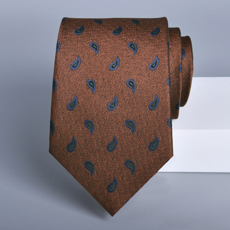 Men's formal casual business floral tie made of polyester silk, featuring a jacquard design in various colors, perfect for professional settings.