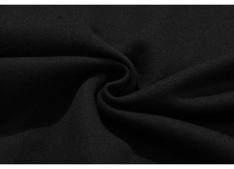 Men's hooded sweatshirt featuring colorful letter patches and diamond accents, with a large front pocket, perfect for casual streetwear.