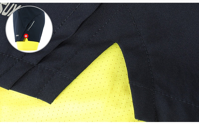 Men's 2 in 1 running shorts featuring quick-dry fabric, zipper pockets, and a stylish patchwork design, ideal for active training.