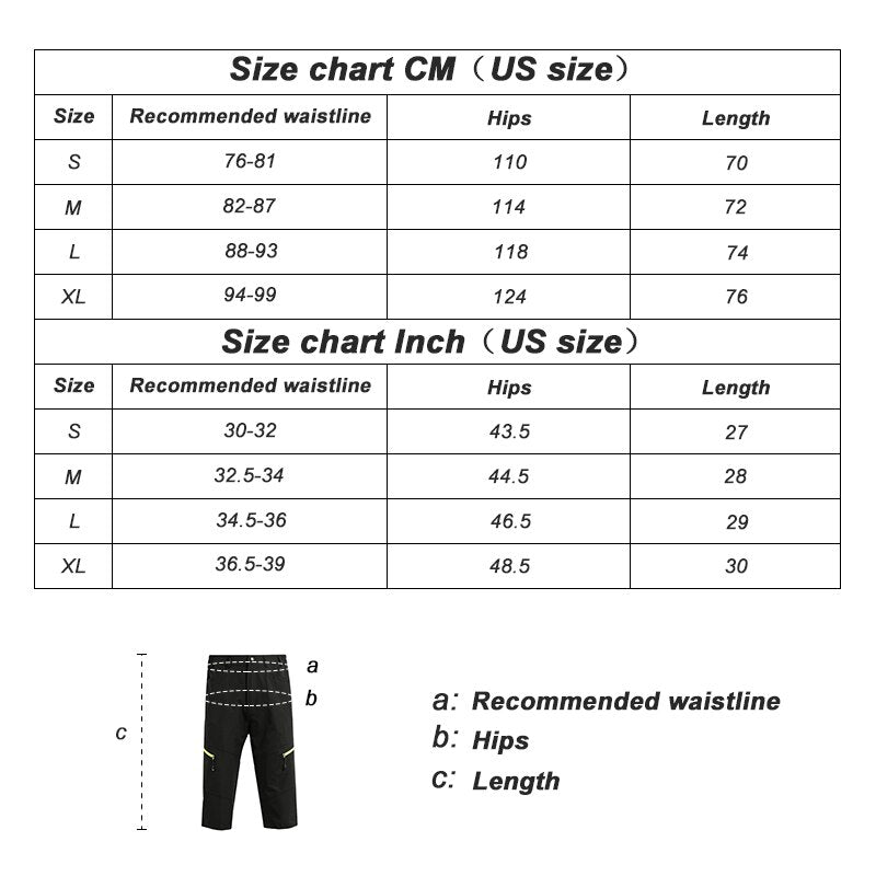 Men's summer outdoor sports 3/4 cycling pants in black, featuring breathable fabric and zipper fly closure, ideal for downhill MTB.
