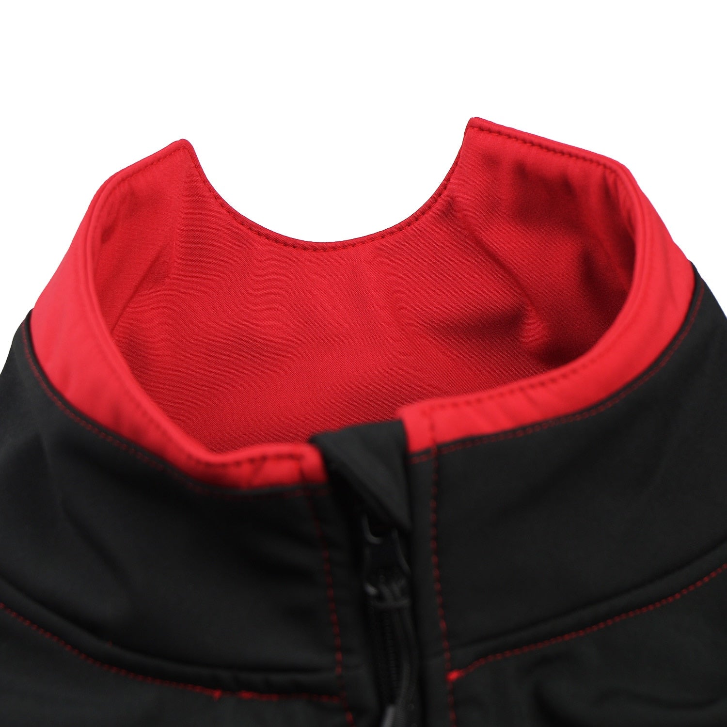 Men's winter thermal cycling jacket in black, featuring windproof and waterproof materials, reflective elements, and multiple pockets for convenience.