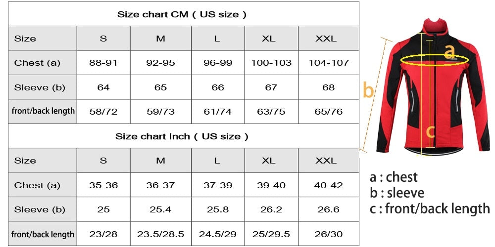 Men's winter thermal cycling jacket in black, featuring windproof and waterproof materials, reflective elements, and multiple pockets for convenience.