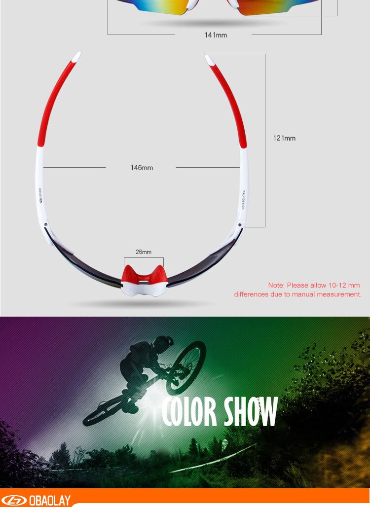 Men and women cycling sunglasses with UV protection, lightweight design, and anti-glare lenses, suitable for outdoor sports.