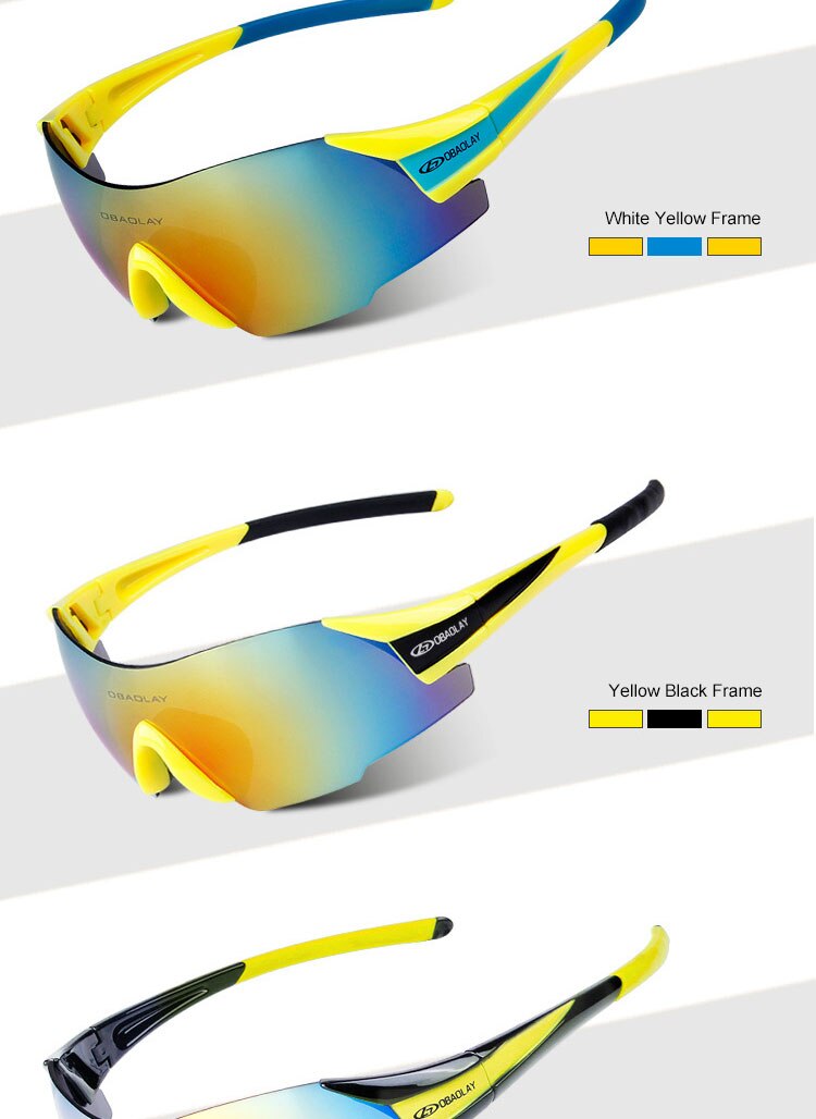 Men and women cycling sunglasses with UV protection, lightweight design, and anti-glare lenses, suitable for outdoor sports.