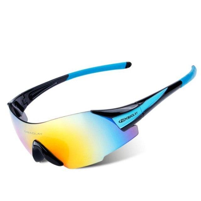 Men and women cycling sunglasses with UV protection, lightweight design, and anti-glare lenses, suitable for outdoor sports.