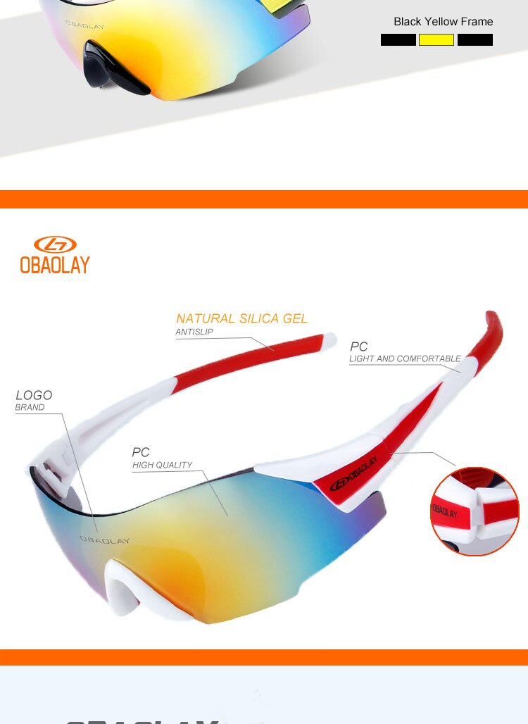 Men and women cycling sunglasses with UV protection, lightweight design, and anti-glare lenses, suitable for outdoor sports.