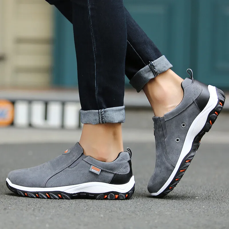 Men's Loafer Slip On Athletic Shoes in various colors, showcasing their stylish design and slip-on convenience.