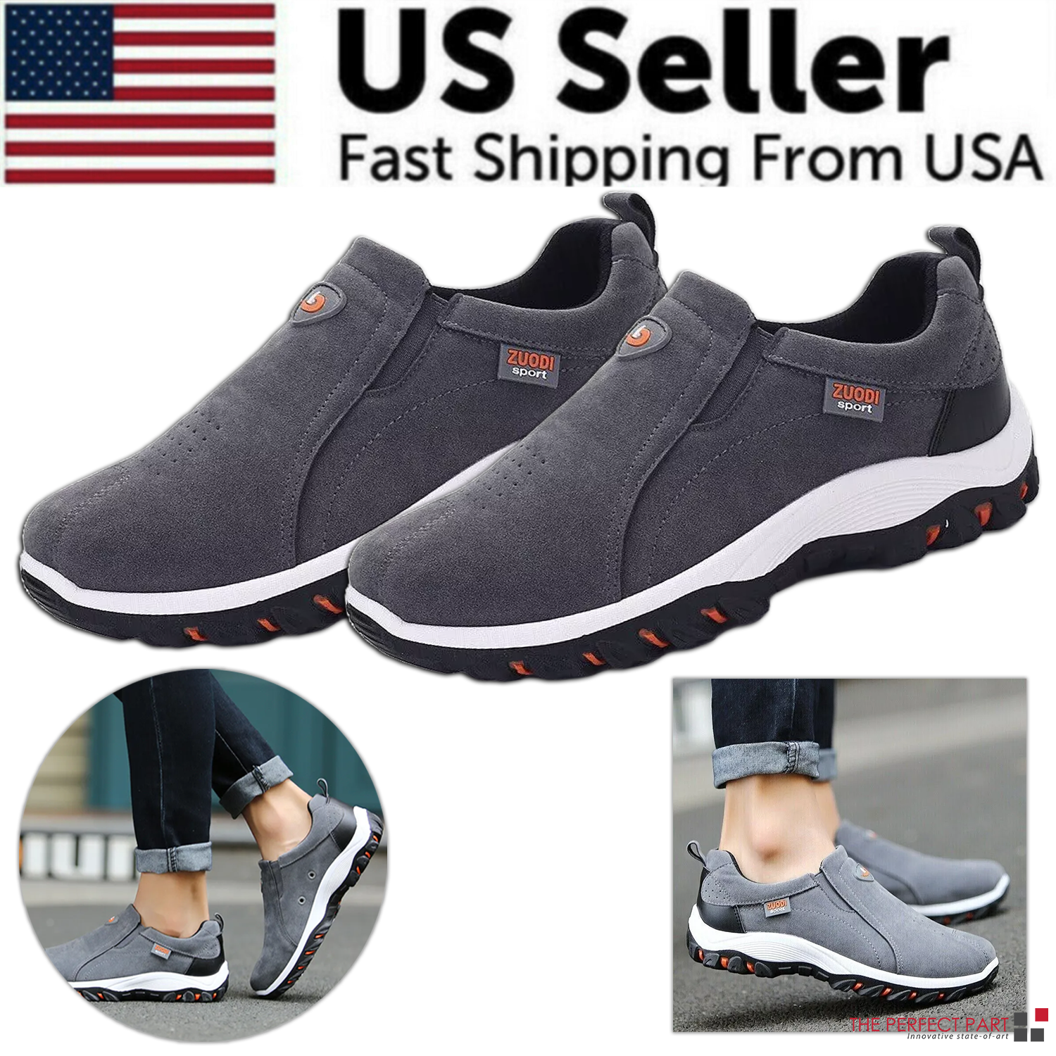 Men's Loafer Slip On Athletic Shoes in various colors, showcasing their stylish design and slip-on convenience.