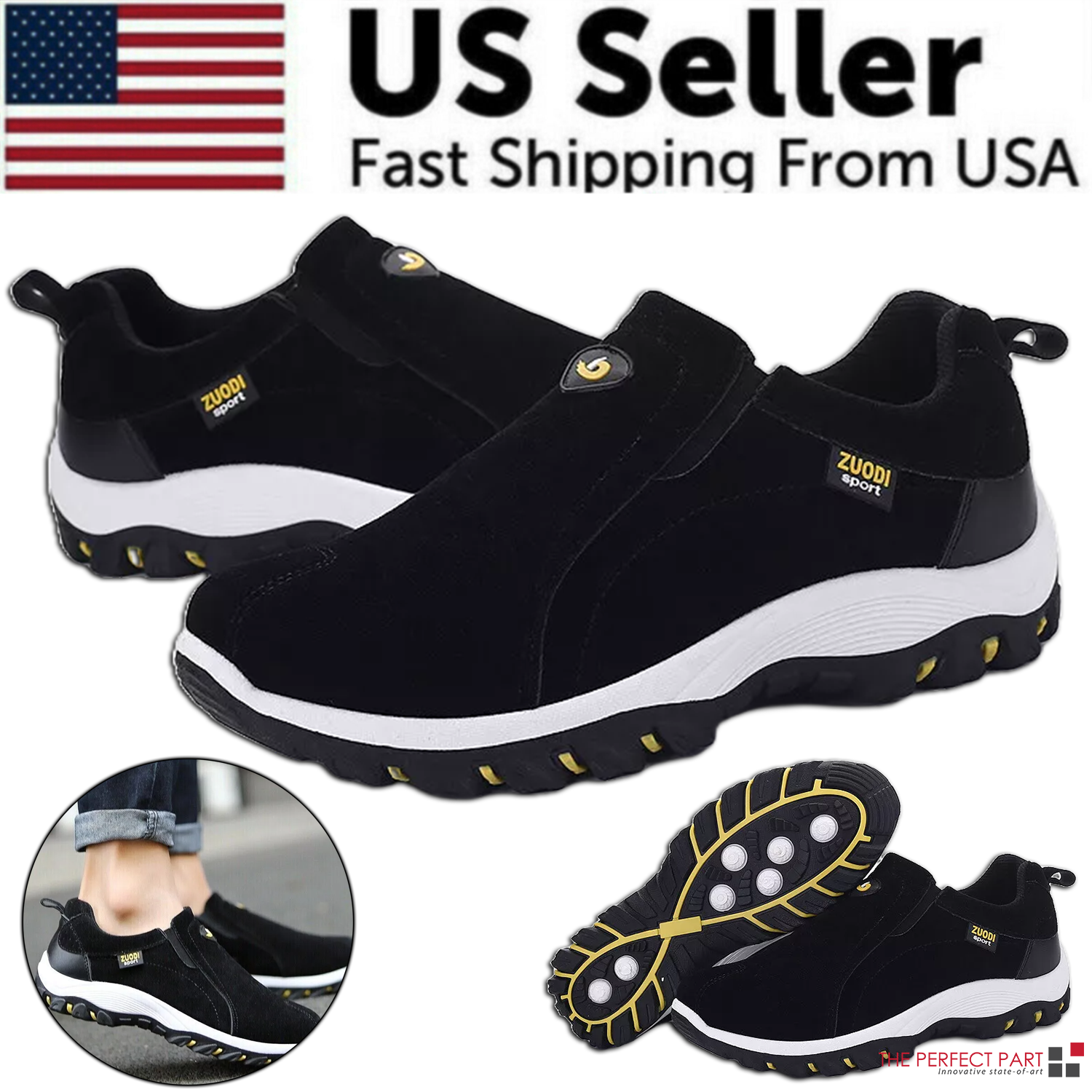 Men's Loafer Slip On Athletic Shoes in various colors, showcasing their stylish design and slip-on convenience.