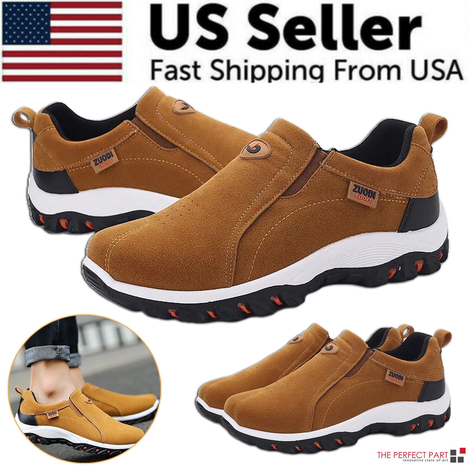 Men's Loafer Slip On Athletic Shoes in various colors, showcasing their stylish design and slip-on convenience.