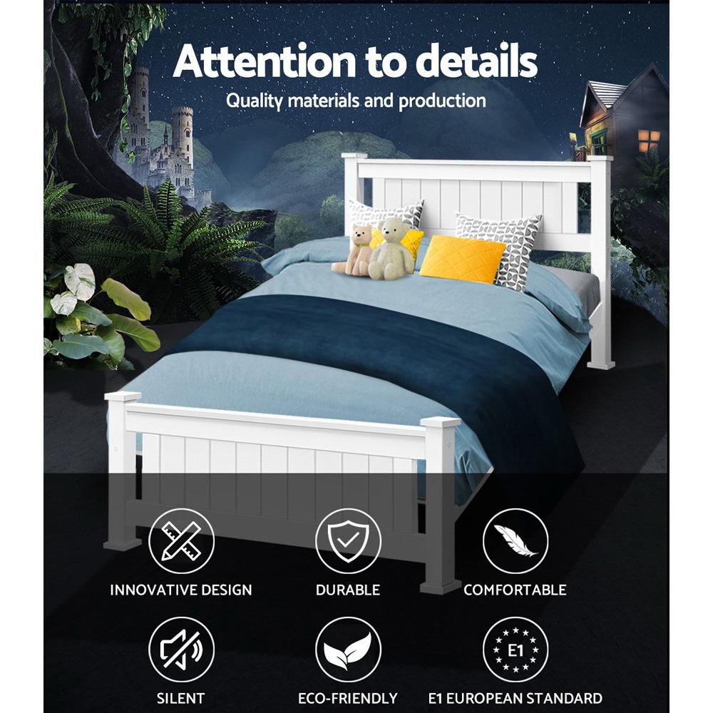 Leo Metal Bed Frame in black, showcasing its elegant country-style design and sturdy construction.