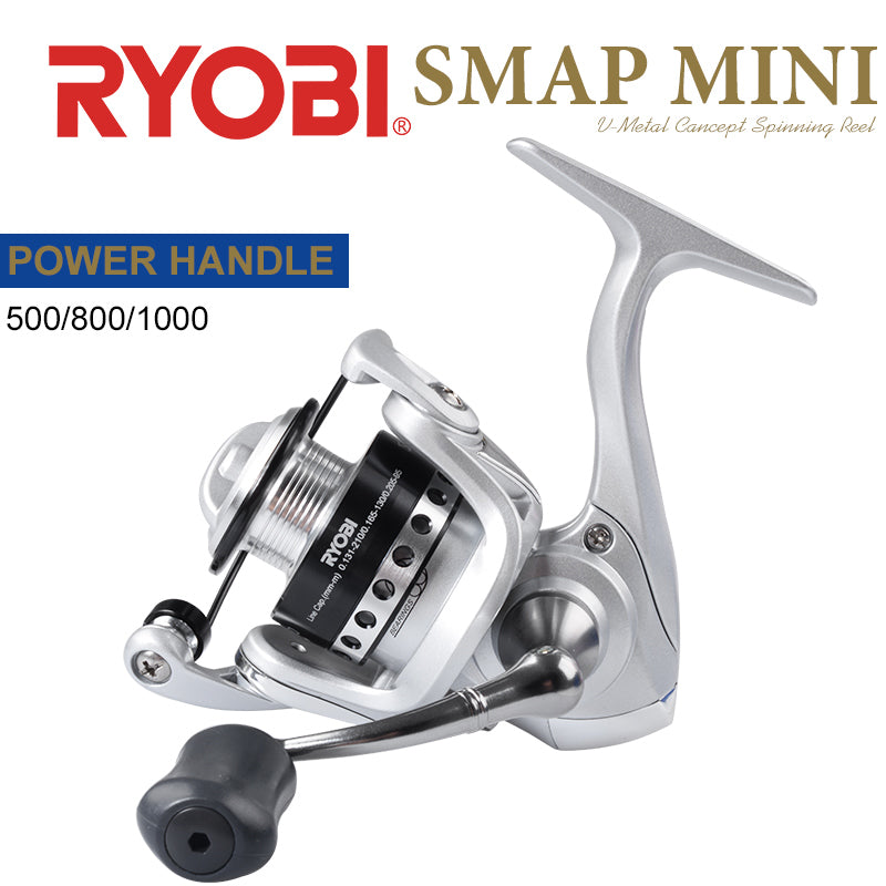 MINI 500 800 1000 spinning fishing reels showcasing a sleek design, lightweight build, and 5.2:1 gear ratio, perfect for various fishing environments.