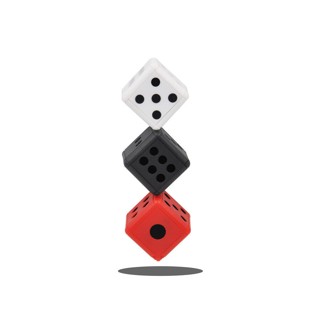 Mini Dice Camera for home security featuring night vision and motion detection capabilities, designed in a compact dice shape.