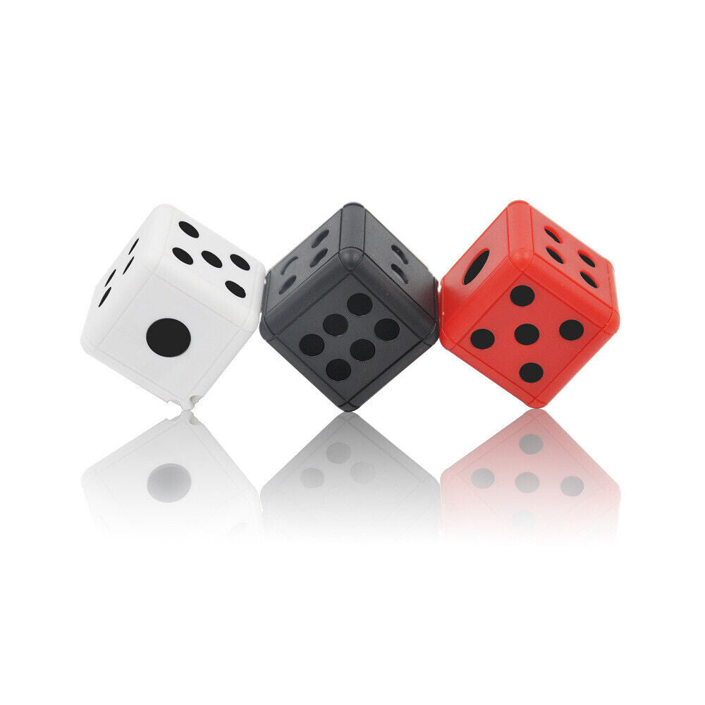 Mini Dice Camera for home security featuring night vision and motion detection capabilities, designed in a compact dice shape.