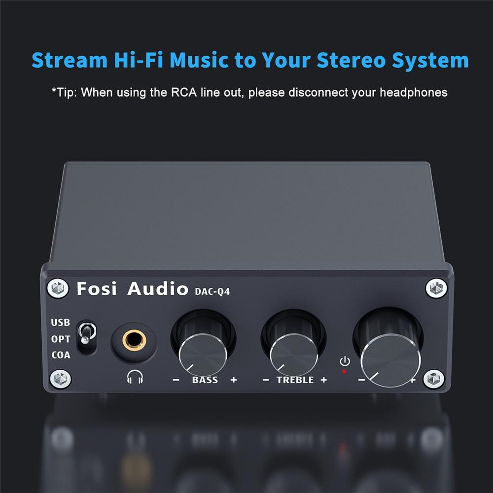 Mini Stereo USB Gaming DAC and Headphone Amplifier with USB, RCA, and headphone jack connections, designed for enhanced audio performance.
