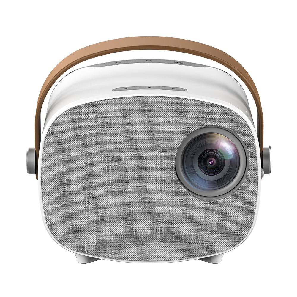 Mini Video Projector with HDMI and USB ports, showcasing its compact design and built-in speaker.