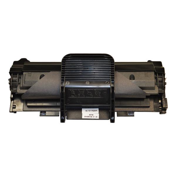 MLT-D117S Black Premium Generic Toner Cartridge with sleek design and clear labeling.