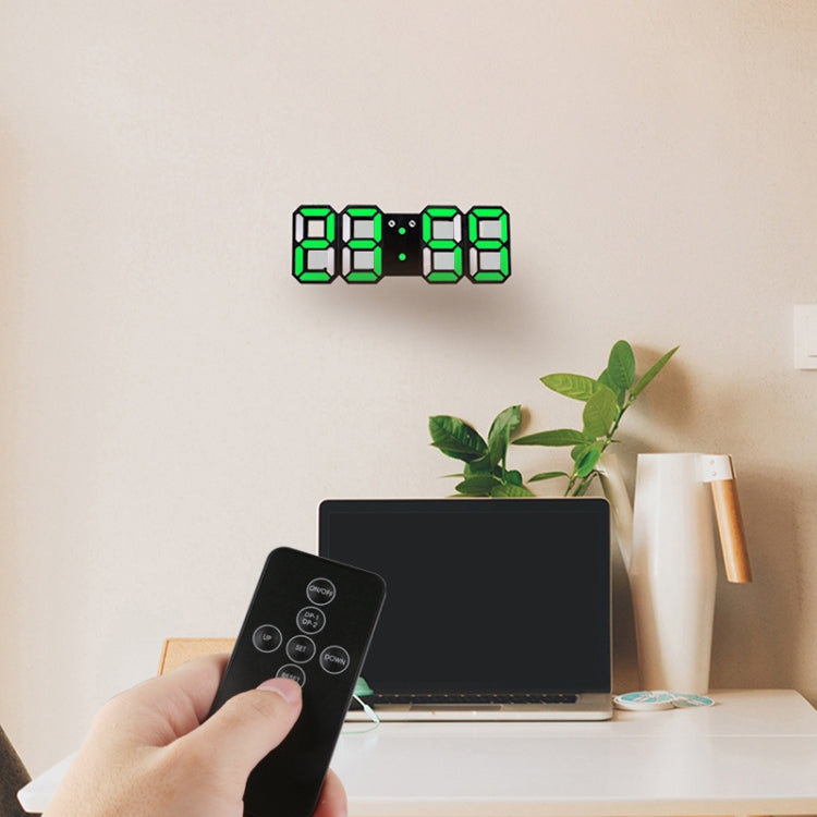 Modern 3D LED Sound Control Colorful Digital Alarm Clock with vibrant LED display and remote control functionality.