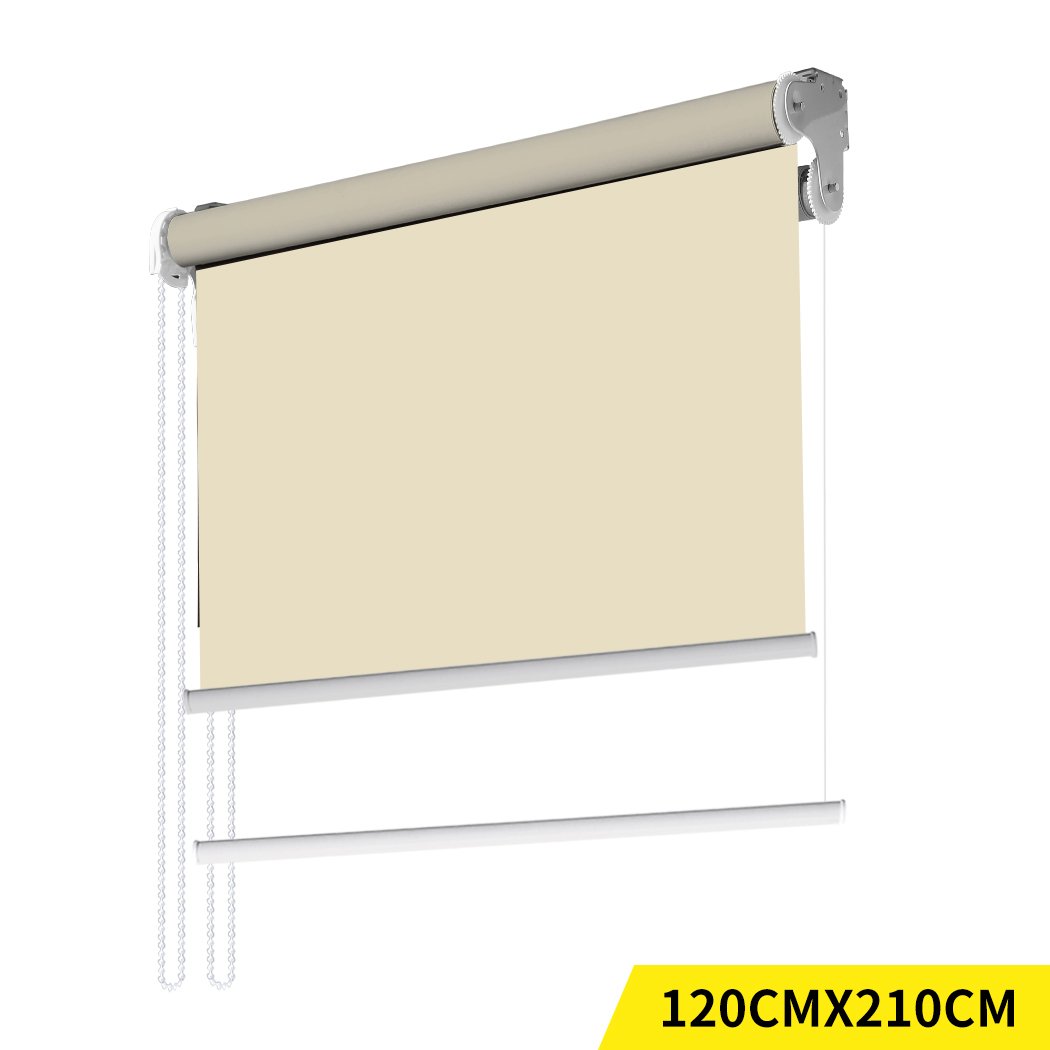 Modern Day/Night Double Roller Blinds in 120x210cm size, showcasing dual-layer design and elegant finish.