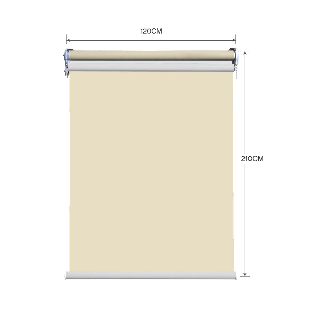 Modern Day/Night Double Roller Blinds in 120x210cm size, showcasing dual-layer design and elegant finish.