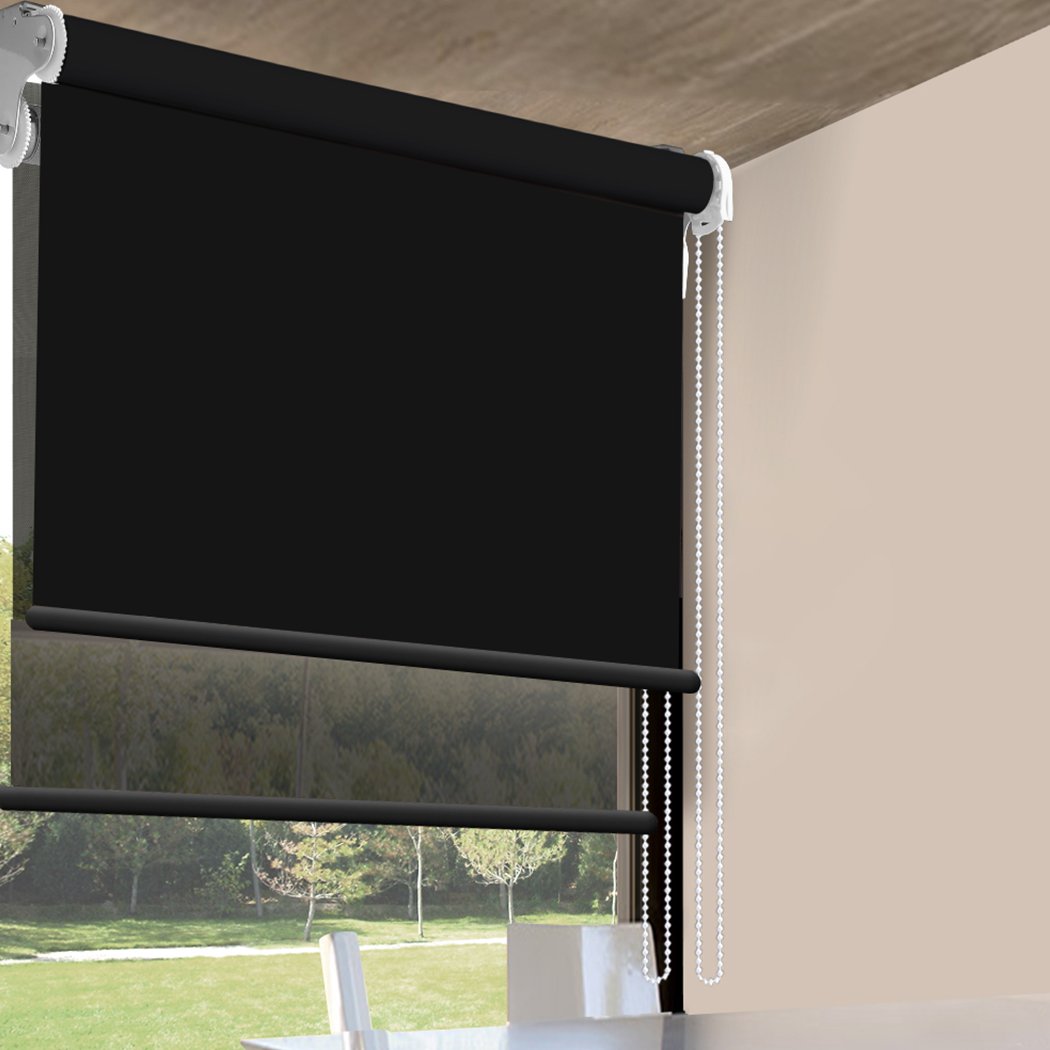 Modern Day/Night Double Roller Blinds in a stylish interior setting, showcasing dual-layer design and elegant finish.