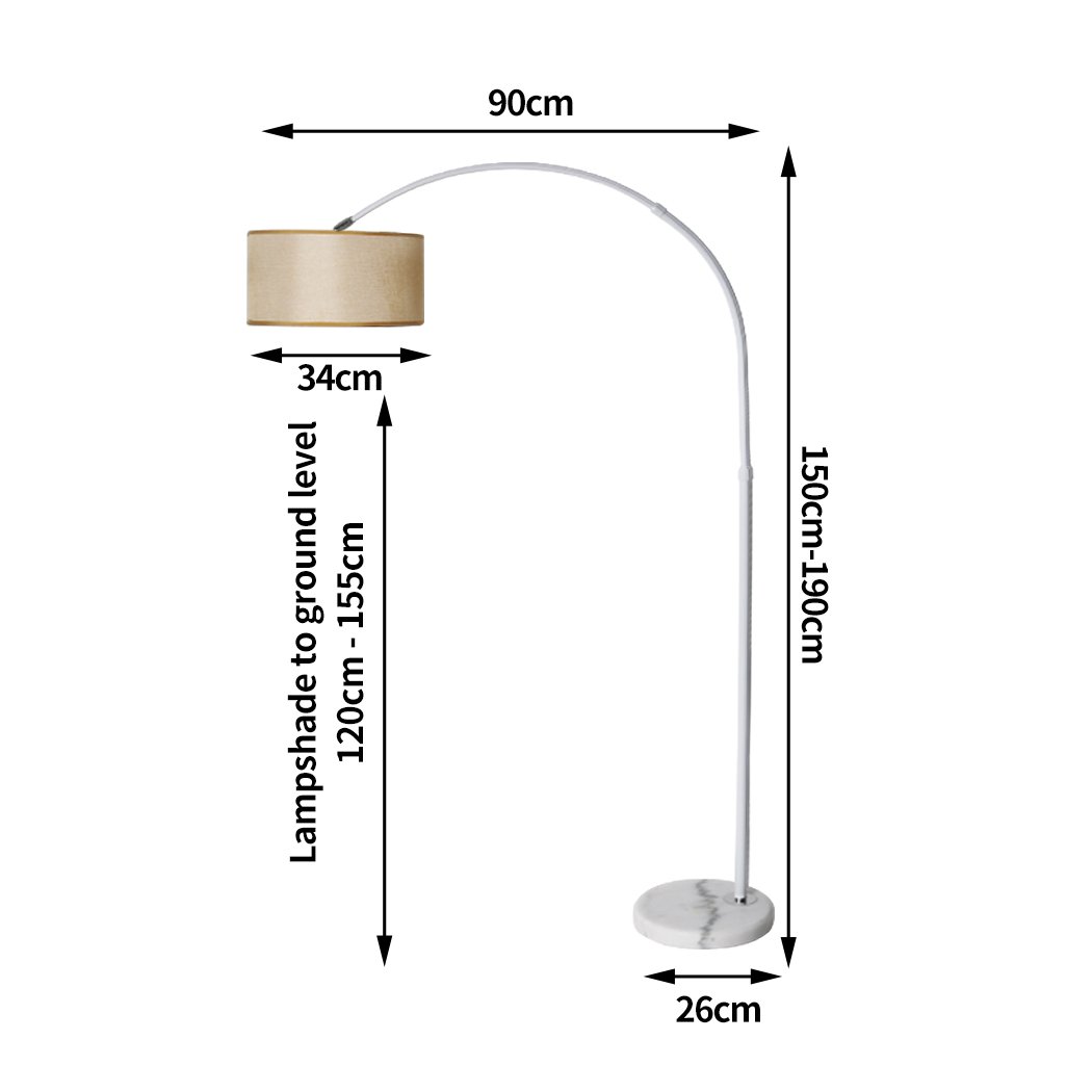 Modern LED Floor Lamp with height adjustment and solid marble base, elegantly designed for stylish home decor.