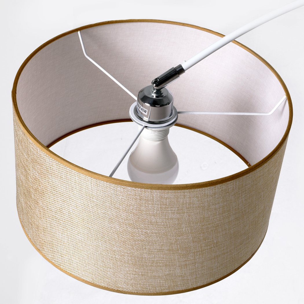 Modern LED Floor Lamp with height adjustment and solid marble base, elegantly designed for stylish home decor.