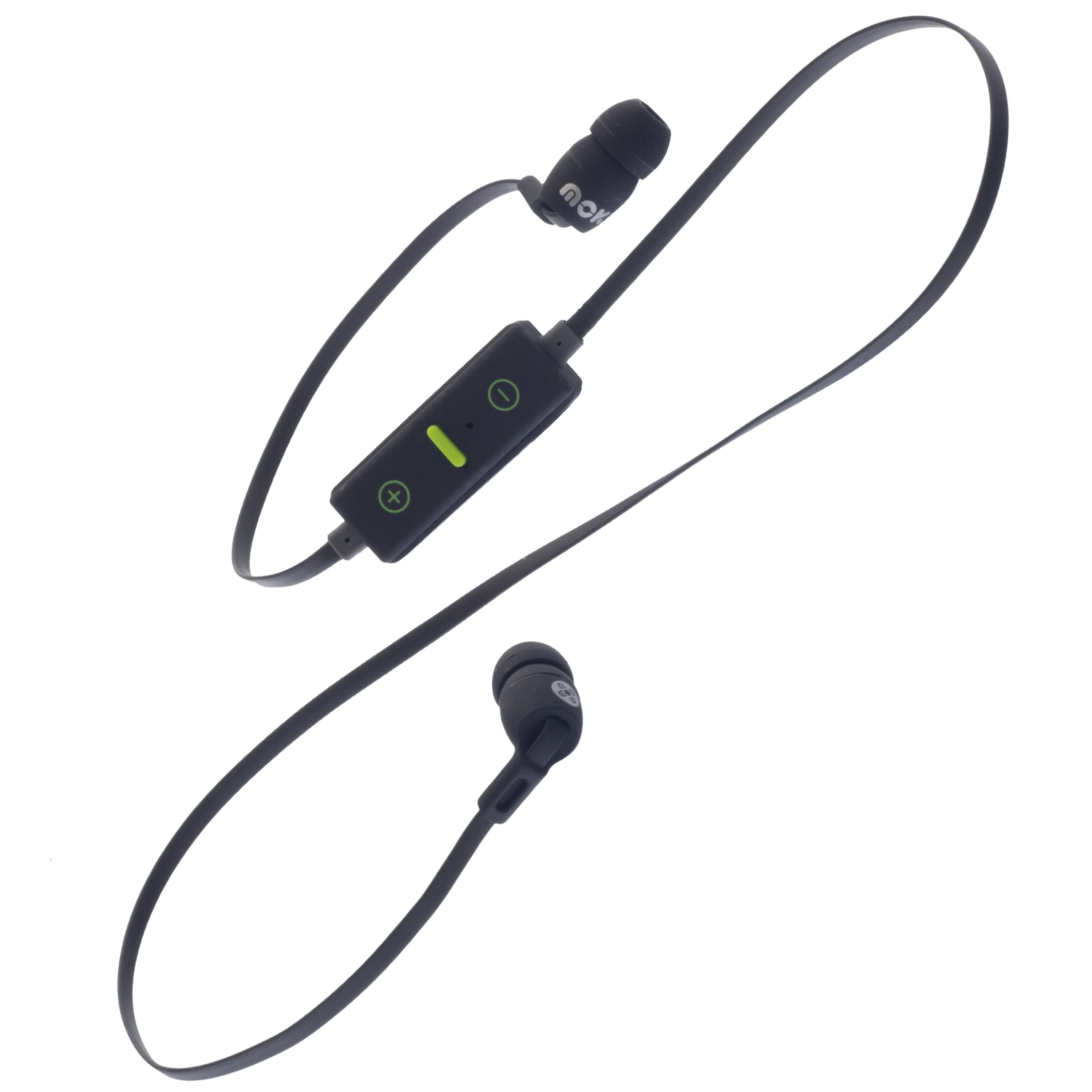 MOKI Exo Evolve Bluetooth Earbud in black, showcasing its sleek design and comfortable fit.