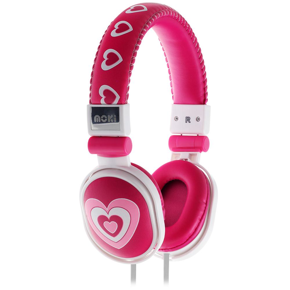 Moki Popper - Hearts 3 DJ headphones featuring soft cushioned ear pads and a stylish heart design.
