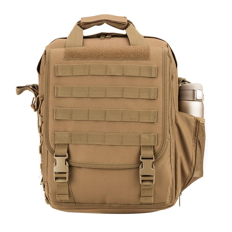 Molle Military Laptop Bag in tactical design, featuring durable nylon material and multiple compartments for organization.