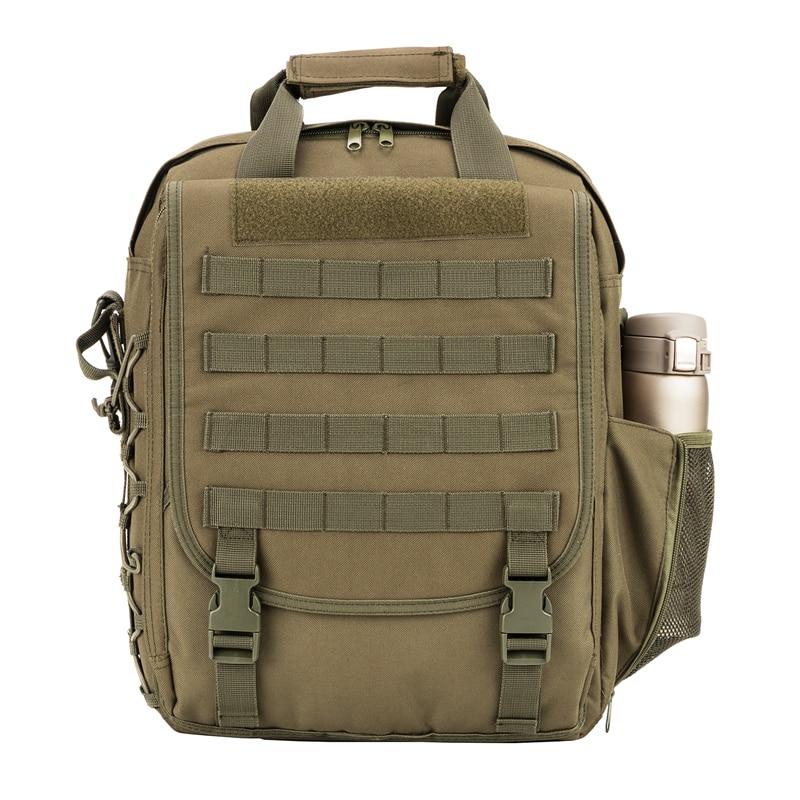 Molle Military Laptop Bag in tactical design, featuring durable nylon material and multiple compartments for organization.