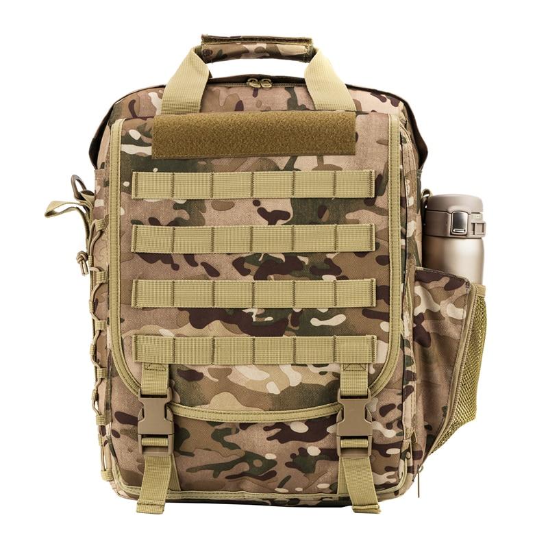 Molle Military Laptop Bag in tactical design, featuring durable nylon material and multiple compartments for organization.