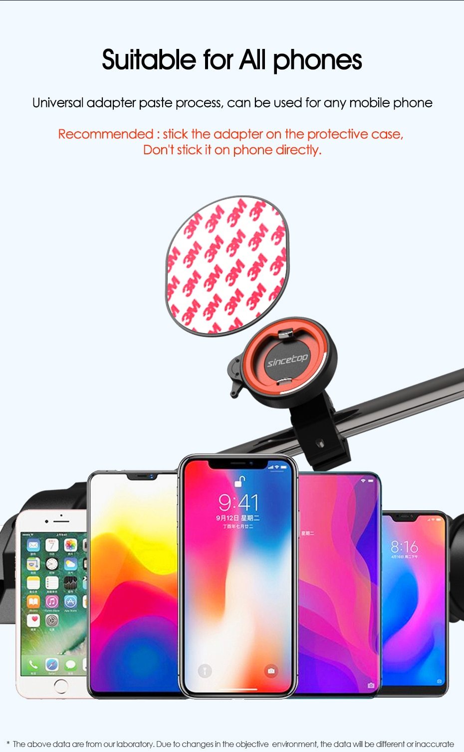 Motorcycle Electric Vehicle Phone Navigation Holder mounted on a rearview mirror, securely holding a smartphone.