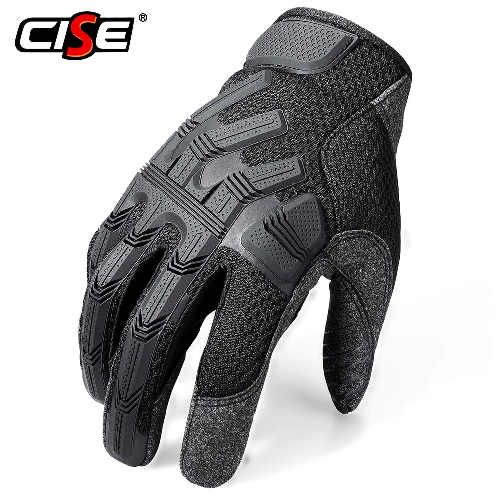 A pair of Motorcycle Full Finger Gloves designed for Enduro and Motocross riding, featuring durable materials and a stylish design suitable for men and women.