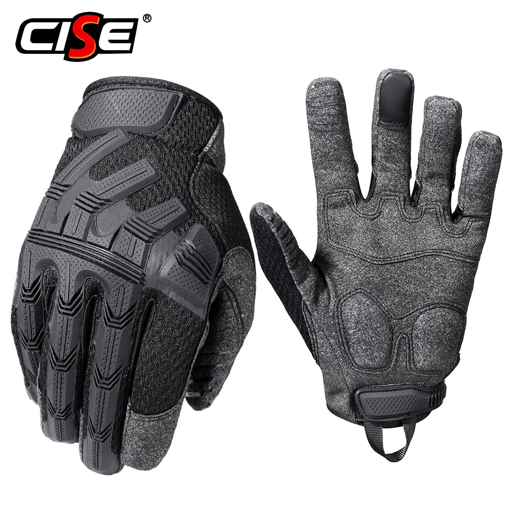 A pair of Motorcycle Full Finger Gloves designed for Enduro and Motocross riding, featuring durable materials and a stylish design suitable for men and women.