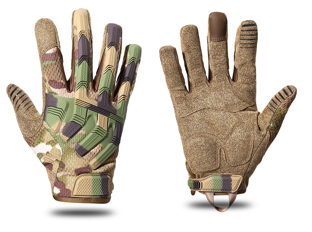 A pair of Motorcycle Full Finger Gloves designed for Enduro and Motocross riding, featuring durable materials and a stylish design suitable for men and women.