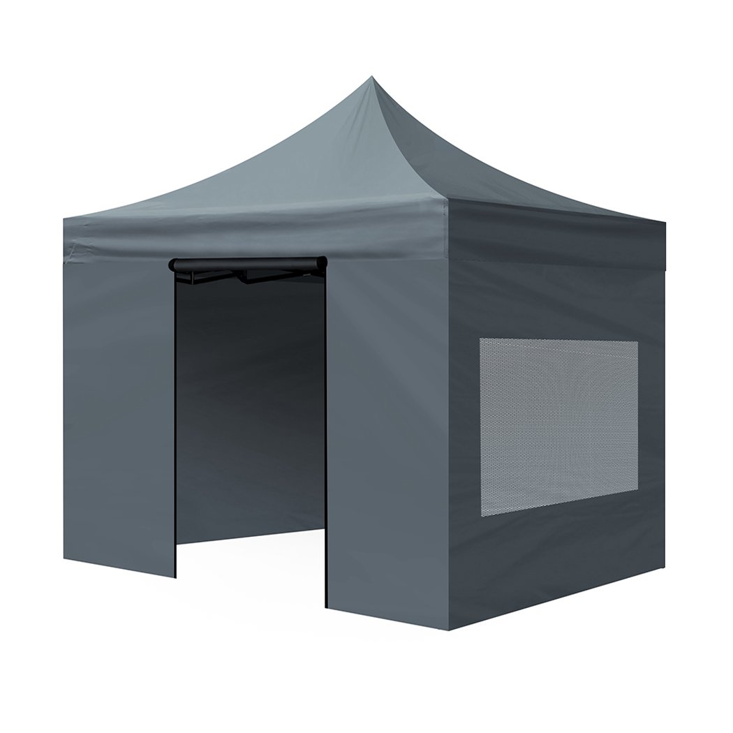 Mountview Gazebo Tent 3x3 featuring a sturdy steel frame and waterproof fabric, ideal for outdoor events and camping.