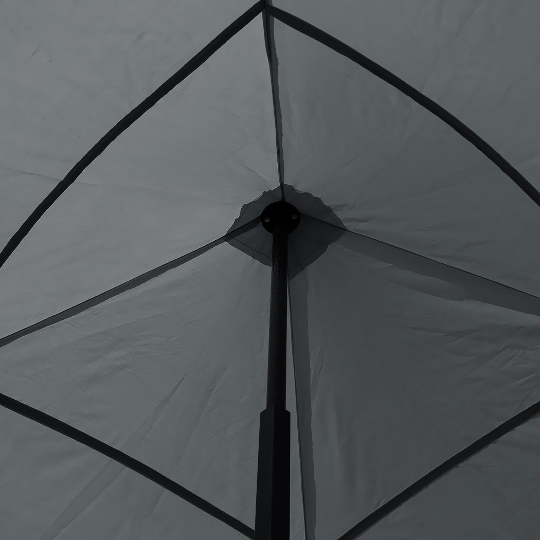 Mountview Gazebo Tent 3x3 featuring a sturdy steel frame and waterproof fabric, ideal for outdoor events and camping.