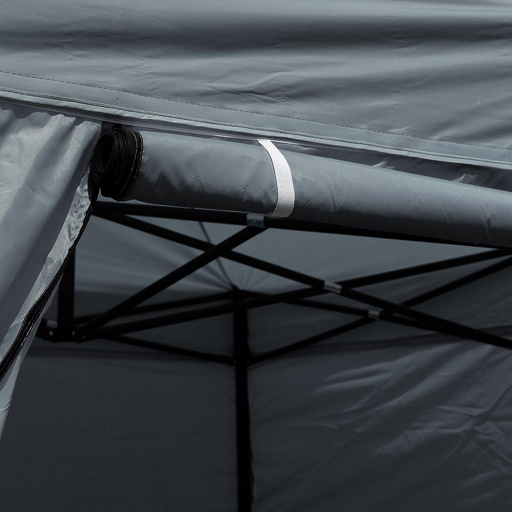 Mountview Gazebo Tent 3x3 featuring a sturdy steel frame and waterproof fabric, ideal for outdoor events and camping.