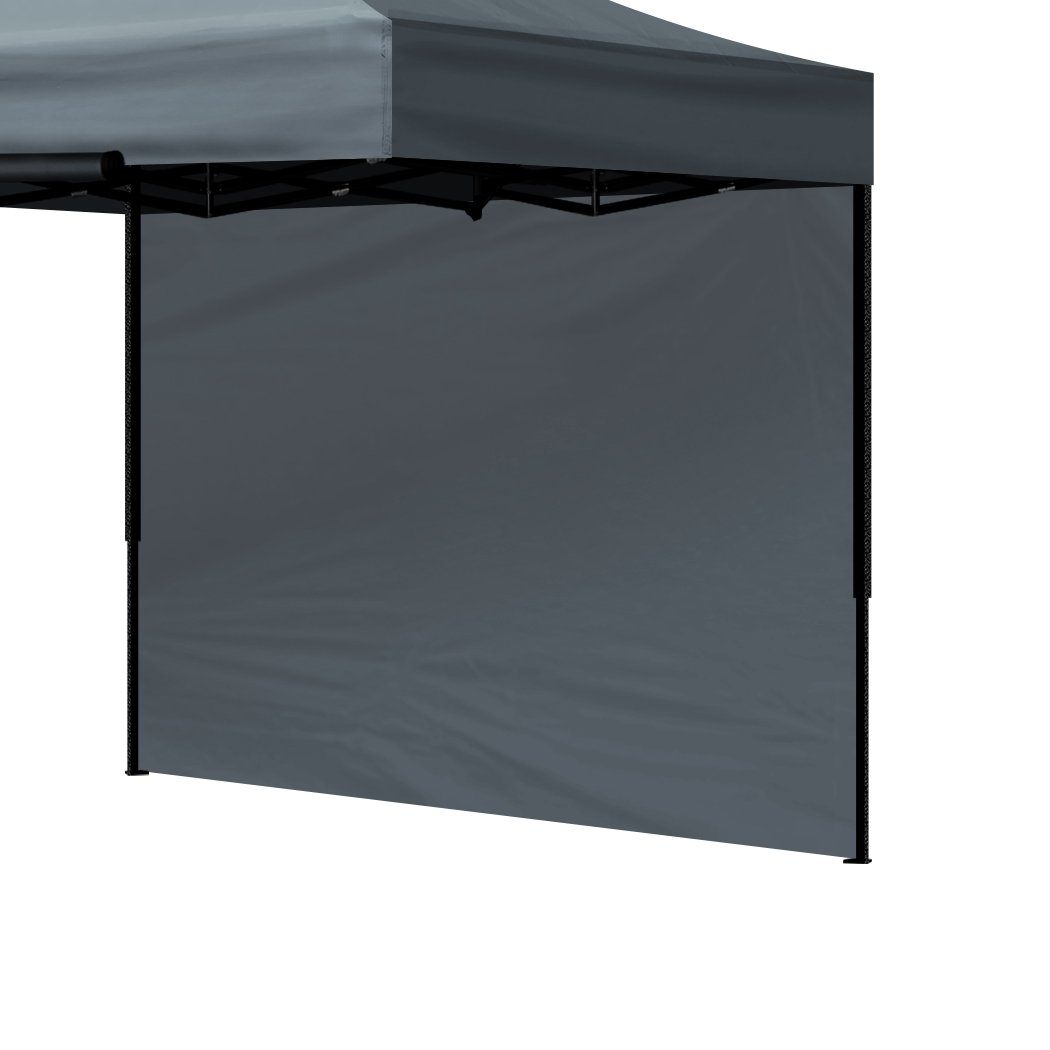 Mountview Gazebo Walls in dark grey, showcasing waterproof and UV protection features, ideal for outdoor events.