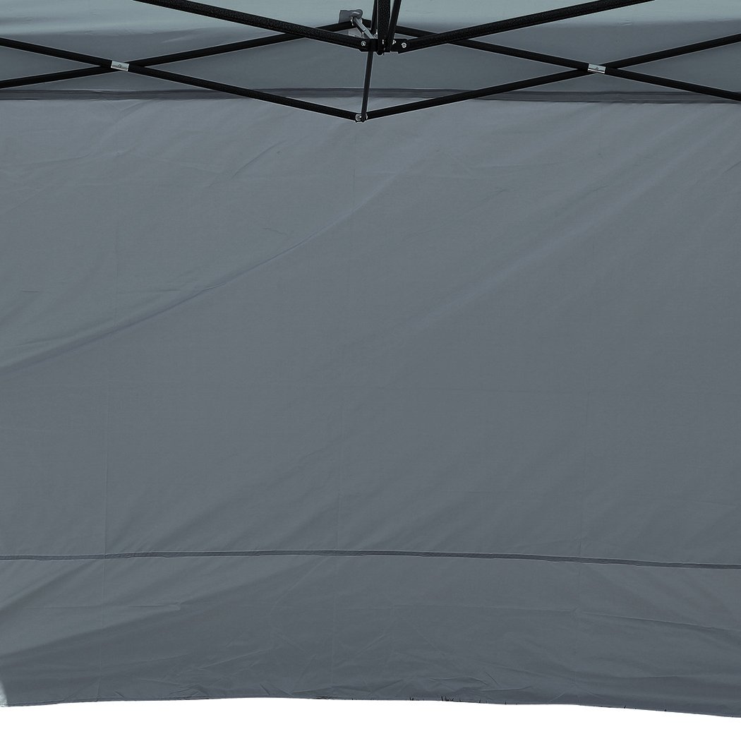 Mountview Gazebo Walls in dark grey, showcasing waterproof and UV protection features, ideal for outdoor events.