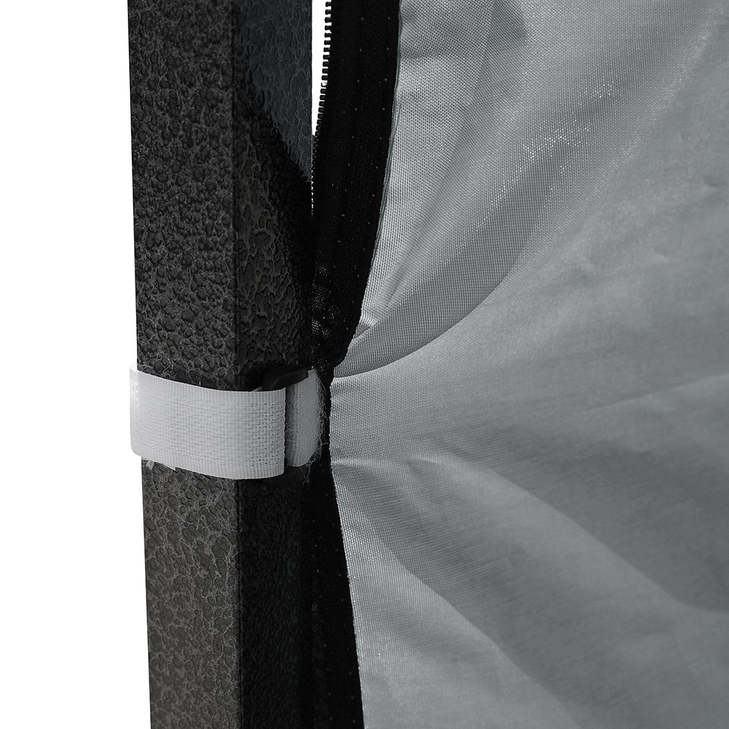 Mountview Gazebo Walls in dark grey, showcasing waterproof and UV protection features, ideal for outdoor events.