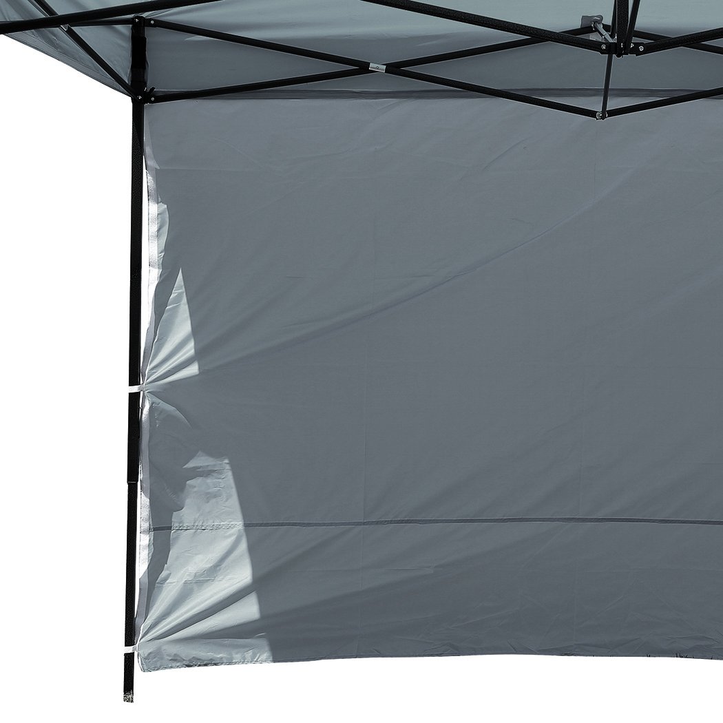 Mountview Gazebo Walls in dark grey, showcasing waterproof and UV protection features, ideal for outdoor events.