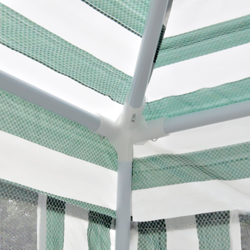 Mountview Pop Up Marquee Gazebo 3x3m with mesh sides, perfect for outdoor events and weddings, showcasing a sturdy steel frame and elegant design.